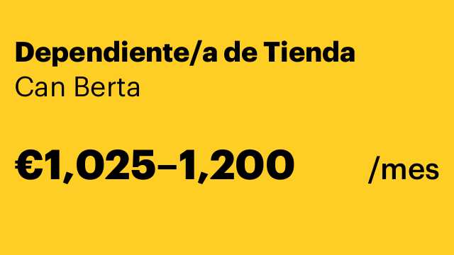Dependiente/ y  ayudante de obrador