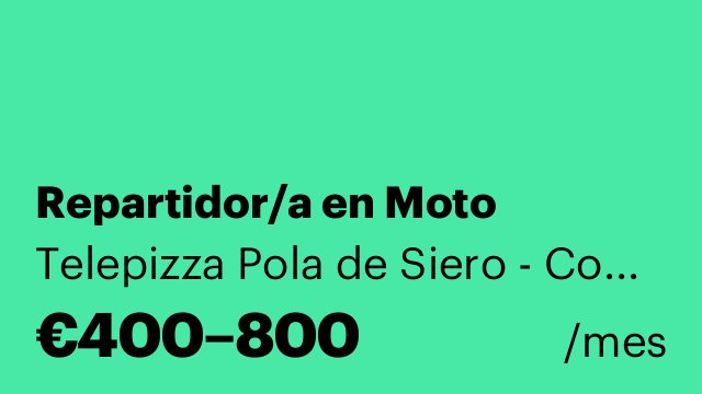 Repartidor/a en Moto