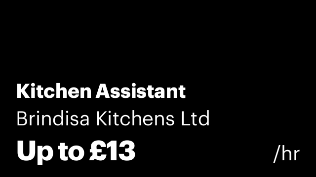 Kitchen Assistant