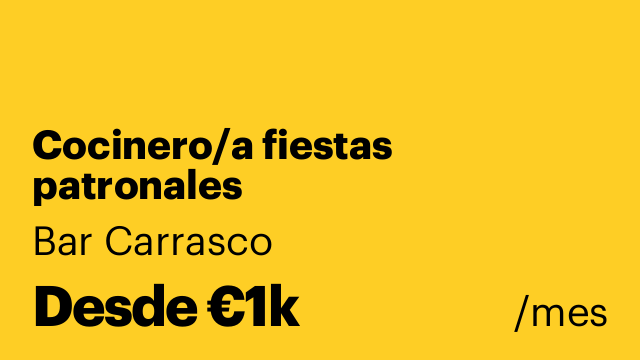 Cocinero/a fiestas patronales