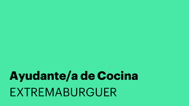 Ayudante/a de Cocina