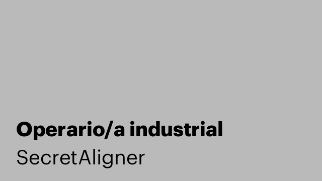 Operario/a industrial