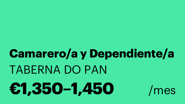 Camarero/a y Dependiente/a