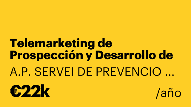 Telemarketing de Prospección y Desarrollo de Oportunidades B2B