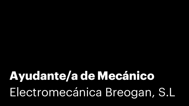 Ayudante/a de Mecánico