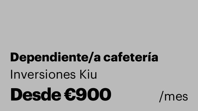 Dependiente/a cafetería