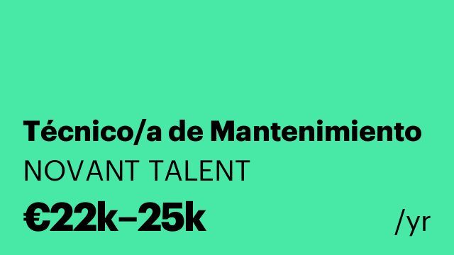 Técnico/a de Mantenimiento