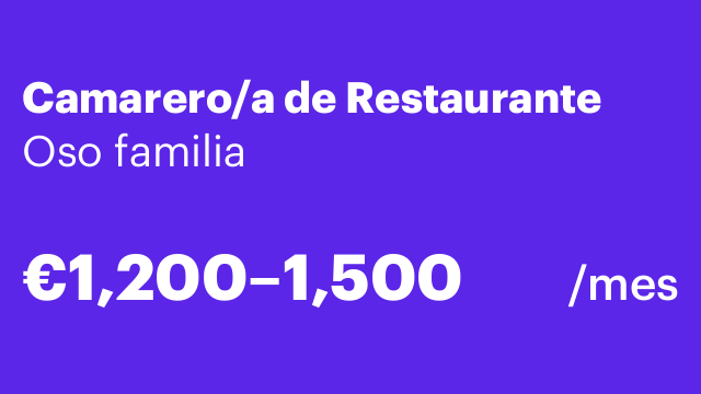 Camarero/a de Restaurante