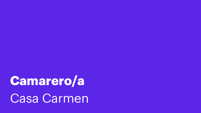 Camarero/a
