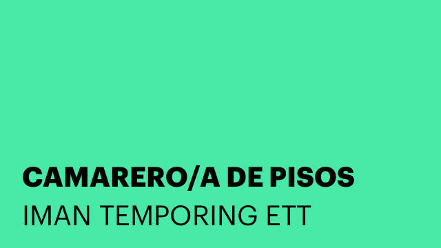 CAMARERO/A DE PISOS