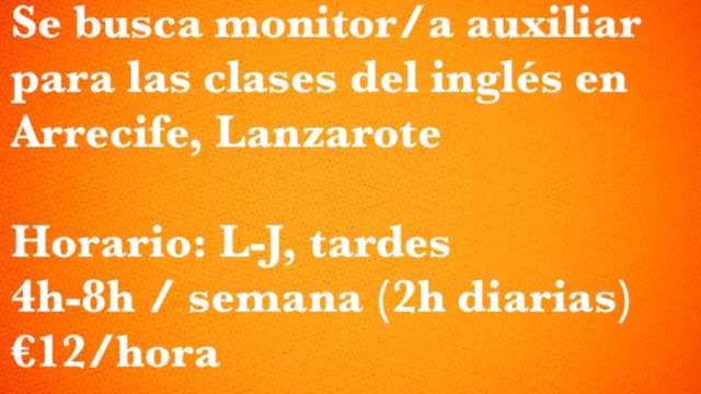 Monitor/a de inglés
