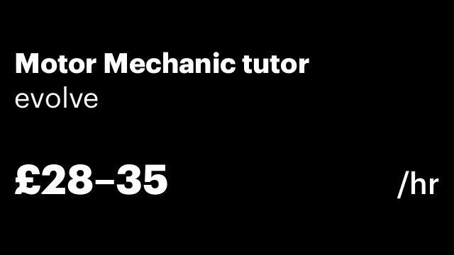 Motor Mechanic tutor
