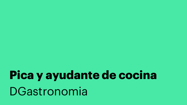 Pica y ayudante de cocina