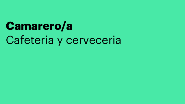Camarero/a