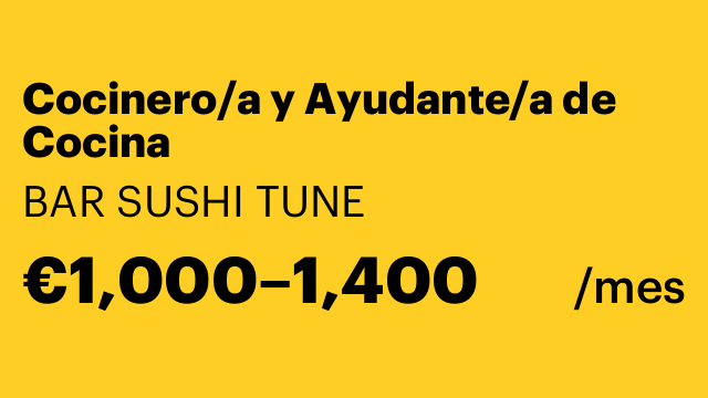 Cocinero/a y Ayudante/a de Cocina