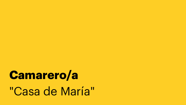 Camarero/a