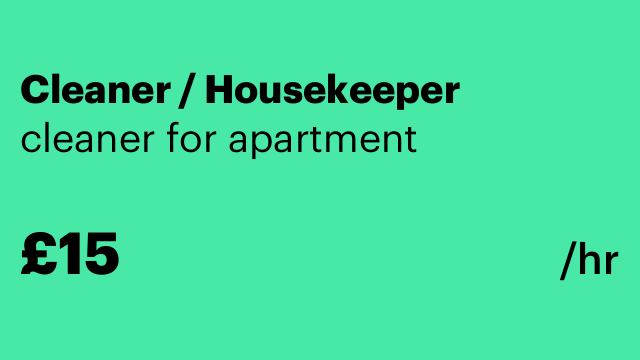 Cleaner / Housekeeper