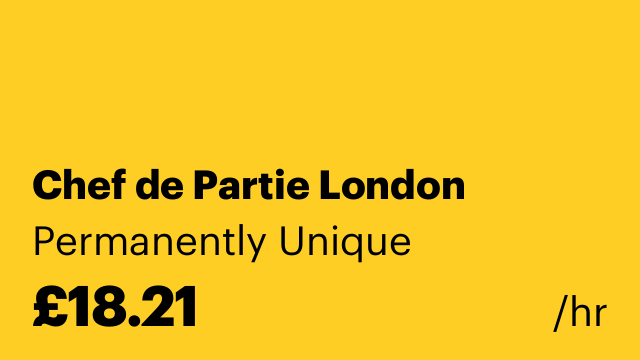 Chef de Partie London