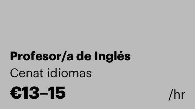 Profesor/a de Inglés