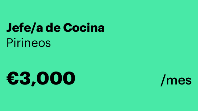 Jefe/a de Cocina