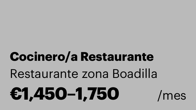 Cocinero/a Restaurante