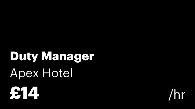 Duty Manager