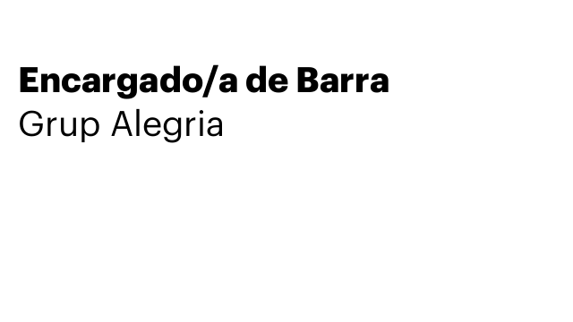 Encargado/a de Barra