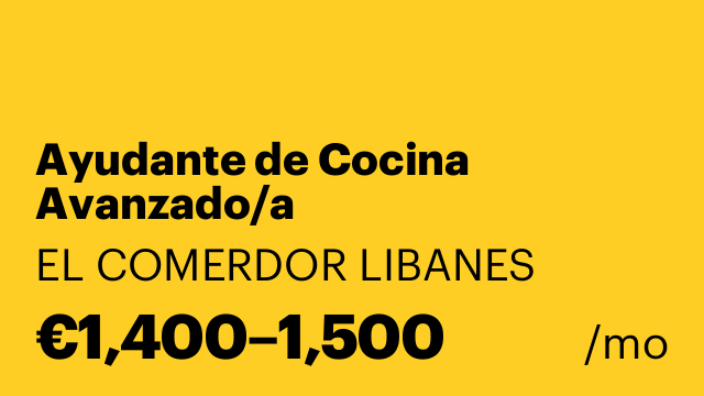 Ayudante de Cocina Avanzado/a