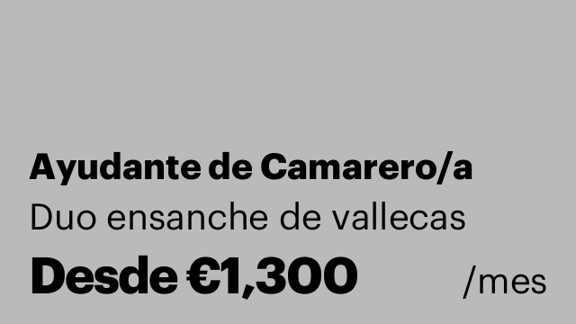 Ayudante de Camarero/a