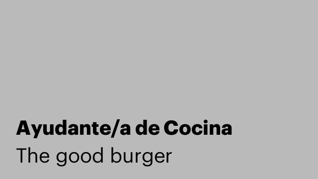 Ayudante/a de Cocina