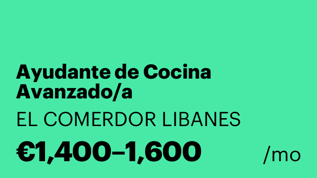 Ayudante de Cocina Avanzado/a