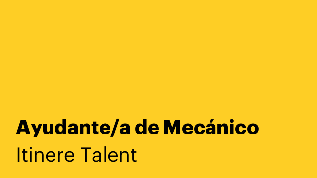 Ayudante/a de Mecánico