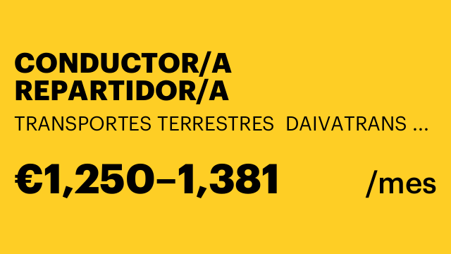 CONDUCTOR/A REPARTIDOR/A