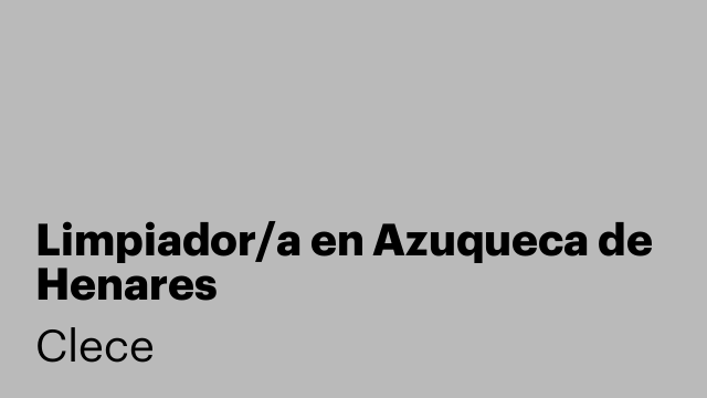 Limpiador/a en Azuqueca de Henares