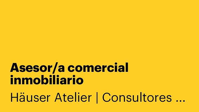 Asesor/a comercial inmobiliario