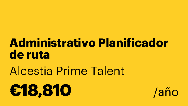 Administrativo Planificador de ruta