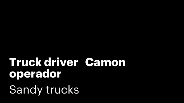 Truck driver   Camon operador