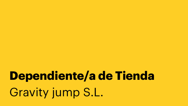 Dependiente/a de Tienda