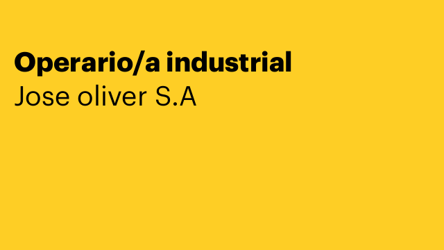 Operario/a industrial