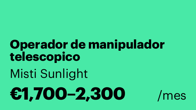 Operador de manipulador telescopico