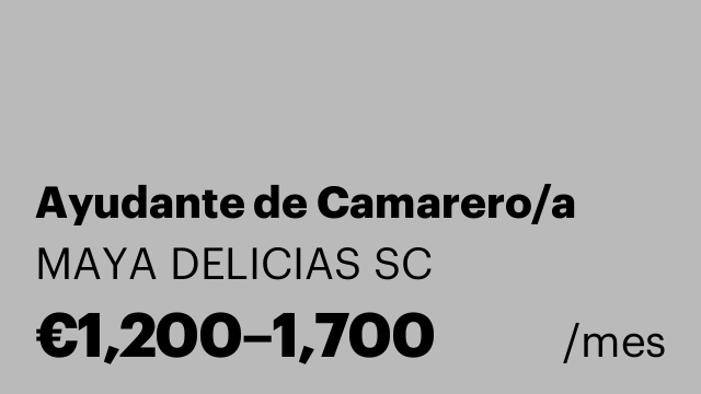Ayudante de Camarero/a
