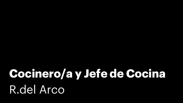Cocinero/a y Jefe de Cocina