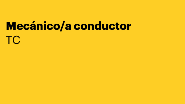 Mecánico/a conductor