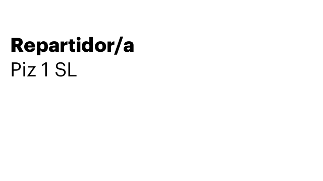 Repartidor/a