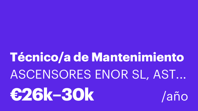 Técnico/a de Mantenimiento