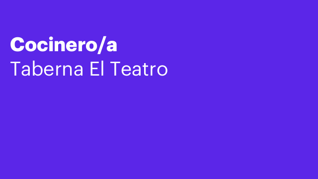 Cocinero/a