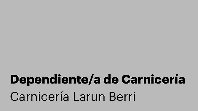 Dependiente/a de Carnicería