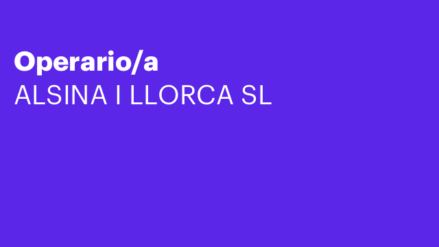 Operario/a