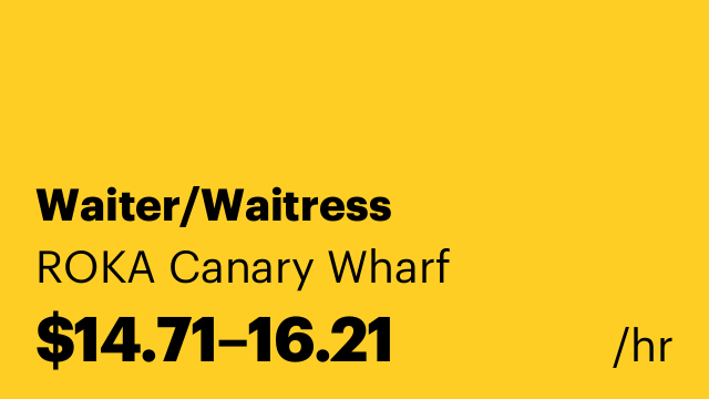 Waiter/Waitress