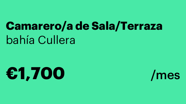 Camarero/a de Sala/Terraza